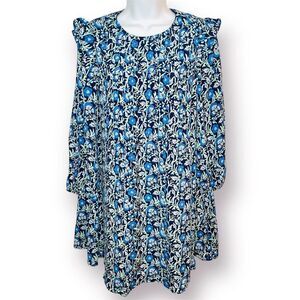 Vineyard Vines Winter Garden Pintuck Front Dress Deep Bay Blue Green XXS NWT